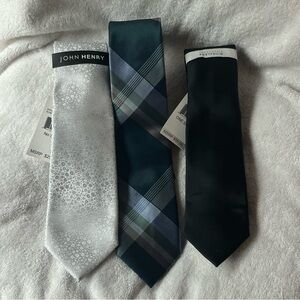 NWT Men’s Lot Of Three Assorted Ties and Brands Retails $149.50